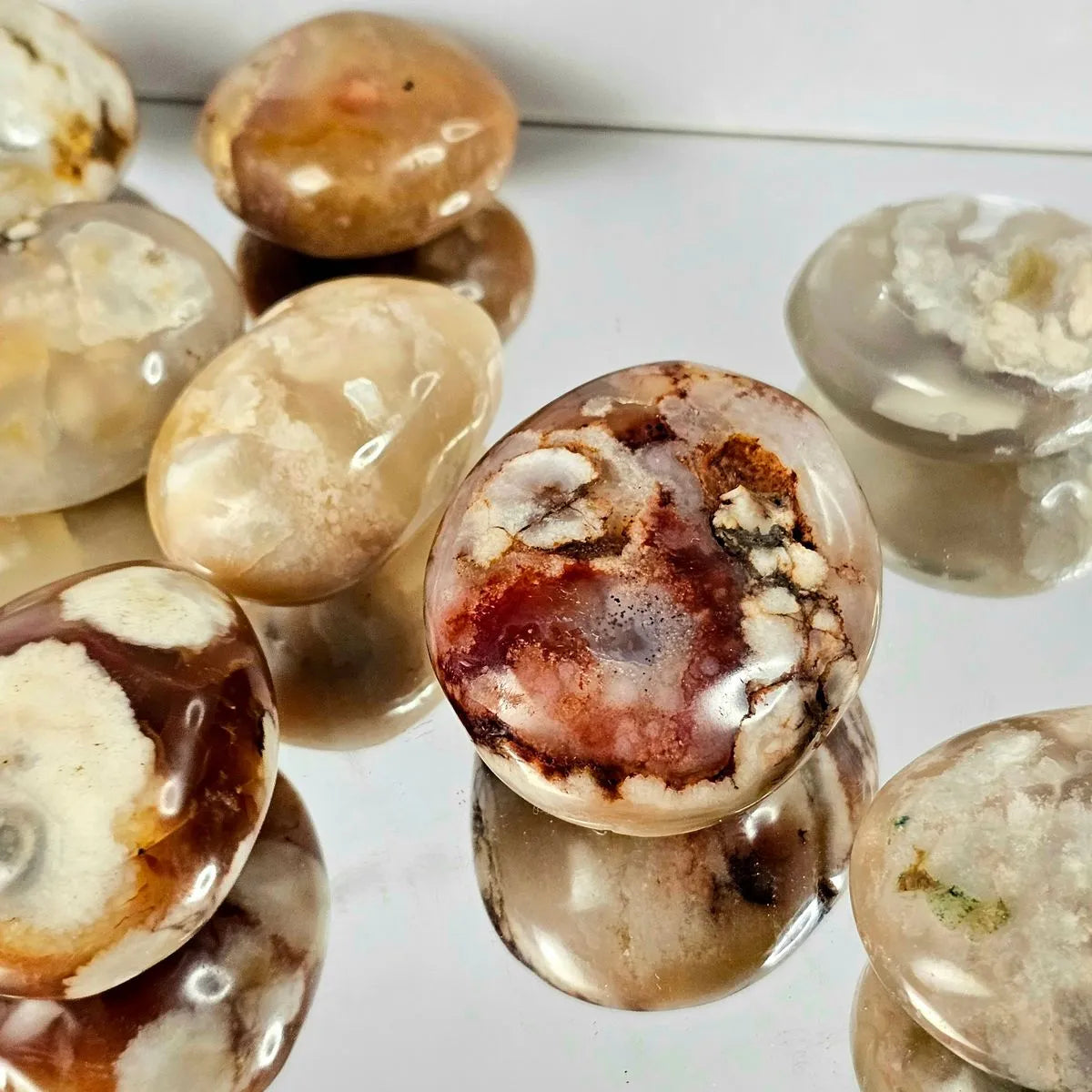 Flower Agate Palmstones