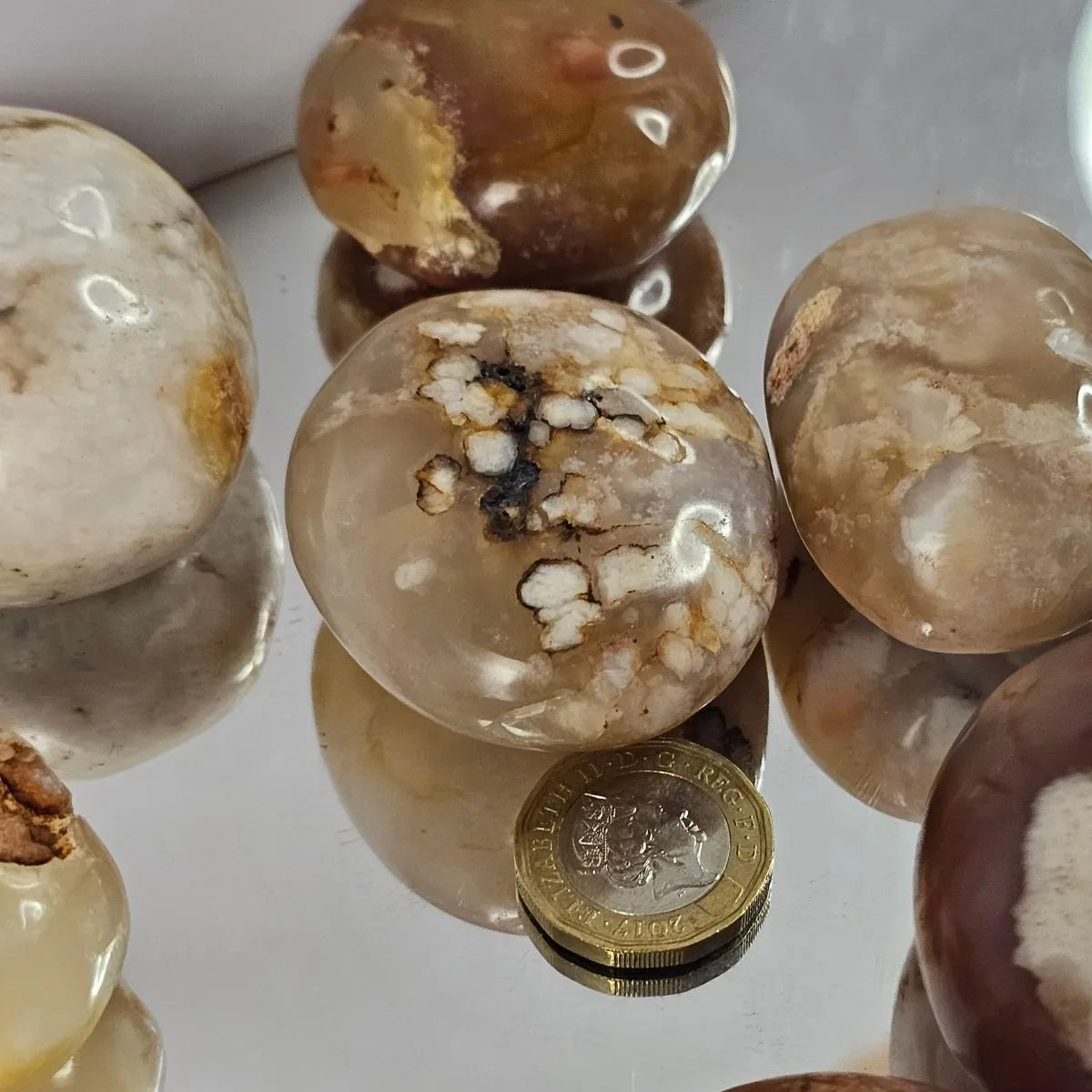 Flower Agate Palmstones