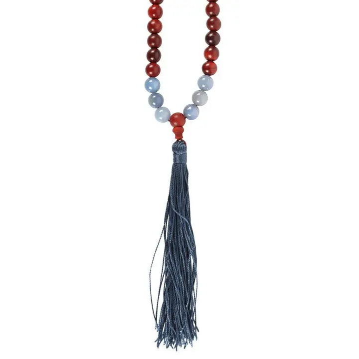 Communication Rosewood & Sodalite Mallah Necklace