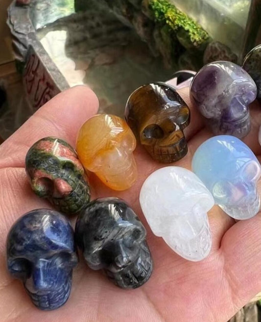 Mini carved Crystal skulls