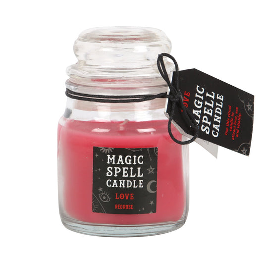 Rose 'love' Magic Spell Mini Candle Jar