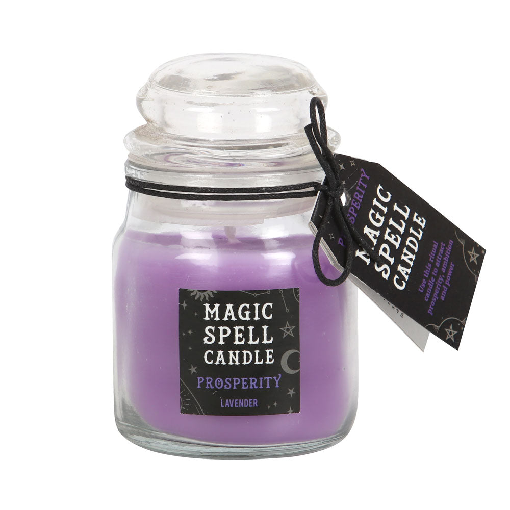 Lavender 'prosperity' Magic Spell Mini Candle Jar