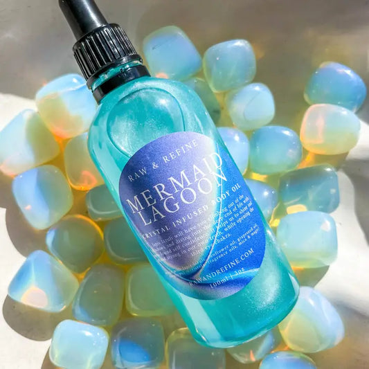 Mermaid Lagoon - 3oz Crystal Infused Body Oil
